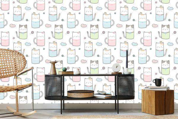 Behang Voor Kinderen - Kittens En Wolken - Afbeelding 5