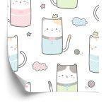 Behang Voor Kinderen - Kittens En Wolken
