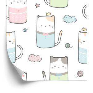 Behang Voor Kinderen - Kittens En Wolken