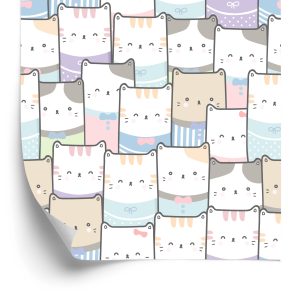 Behang Voor Kinderen - Kleurrijke Katten