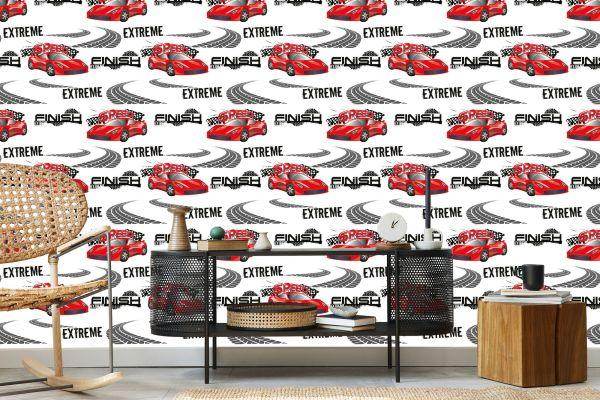 Behang In Cars Rally Cars Kinderkamer - Afbeelding 5