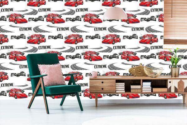 Behang In Cars Rally Cars Kinderkamer - Afbeelding 6