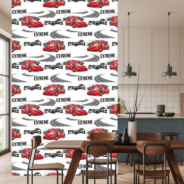 Behang In Cars Rally Cars Kinderkamer - Afbeelding 4