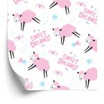 Behang Roze Schaap