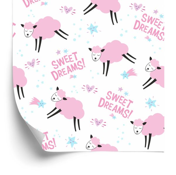 Behang Roze Schaap