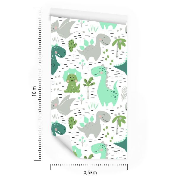 Behang Dinosaurussen Cactussen Voor De Kinderkamer - Afbeelding 8