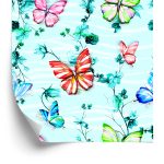 Behang Voor Kinderen, Vlinders, Bloemen, Groen