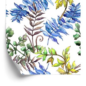 Behang Kleurrijke Bladeren - Aquarel