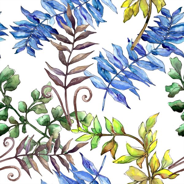 Behang Kleurrijke Bladeren - Aquarel - Afbeelding 2