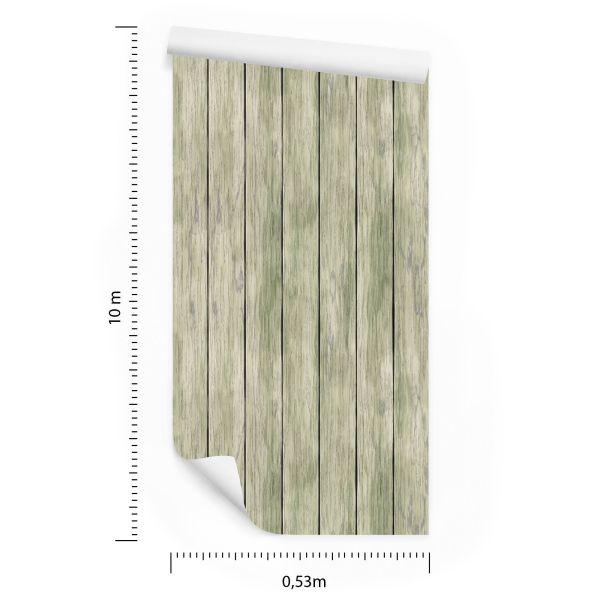 Behang Stijlvolle Verticale Houten Planken - Afbeelding 8