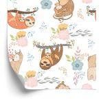 Behang Voor Kinderen - Vrolijke Wilde Dieren