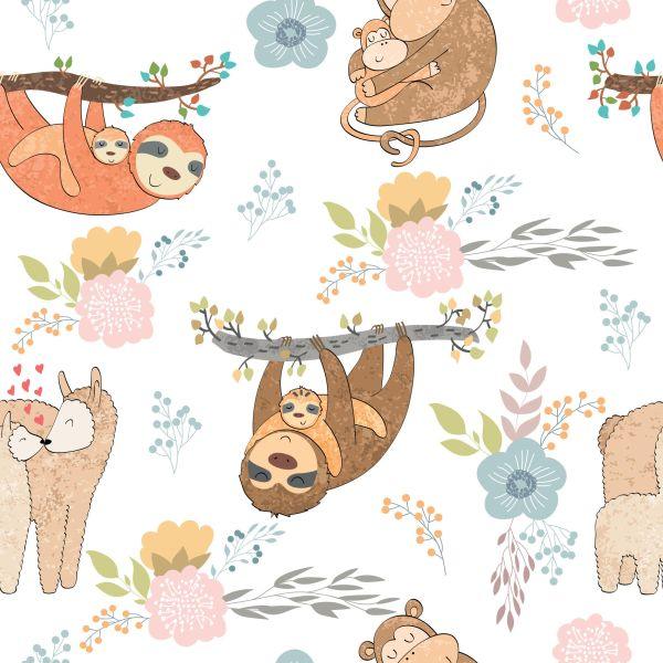 Behang Voor Kinderen - Vrolijke Wilde Dieren - Afbeelding 2