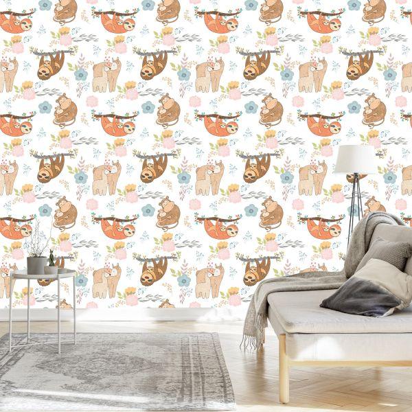 Behang Voor Kinderen - Vrolijke Wilde Dieren - Afbeelding 3