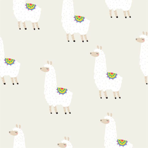 Behang De Lama Dieren Voor Jongenskamer - Afbeelding 2