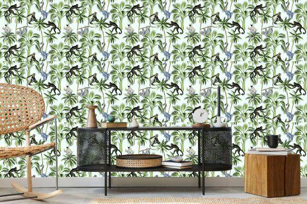 Behang Wilde Dieren En Bomen - Afbeelding 5