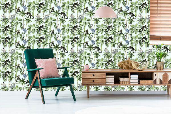 Behang Wilde Dieren En Bomen - Afbeelding 6