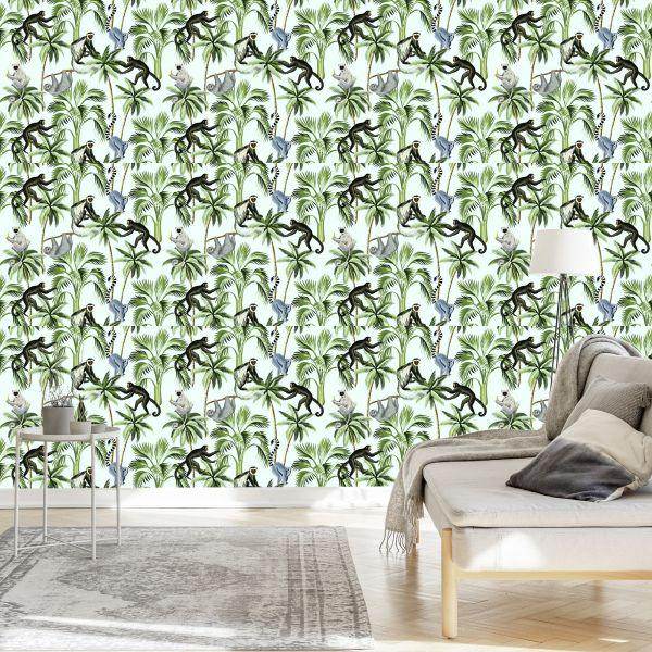 Behang Wilde Dieren En Bomen - Afbeelding 3