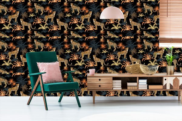 Behang Wilde Katten En Bomen - Afbeelding 6