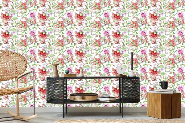 Behang Bloemen In Zachte Kleuren - Afbeelding 5