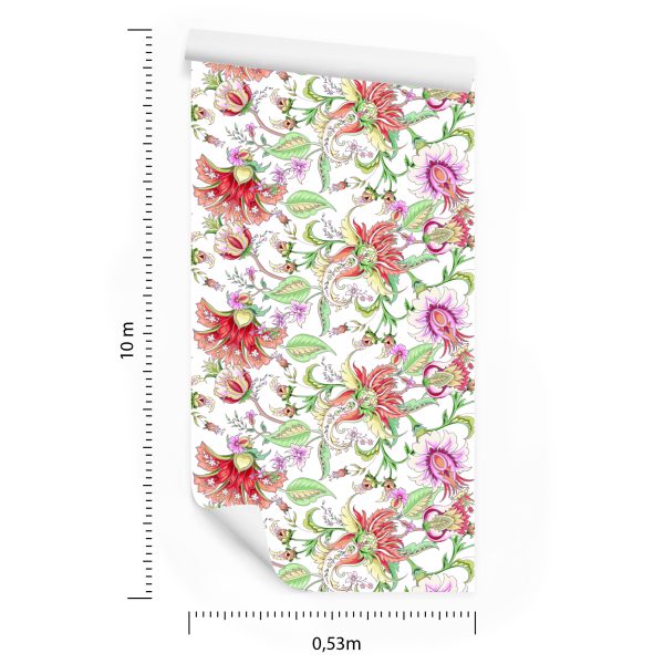 Behang Bloemen In Zachte Kleuren - Afbeelding 8