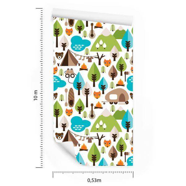 Behang Tree Green Fox-Top Voor Jongenskamer - Afbeelding 8