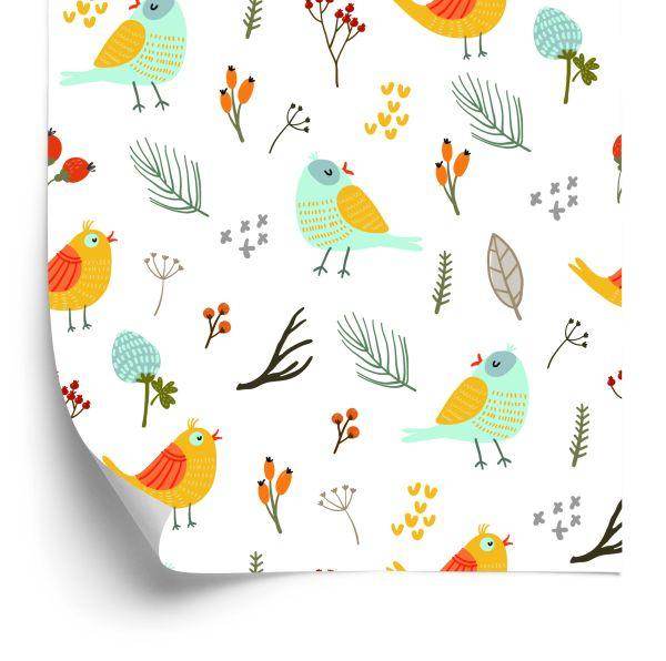 Behang Kleurrijke Vogels