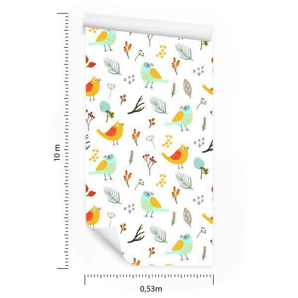 Behang Kleurrijke Vogels - Afbeelding 8