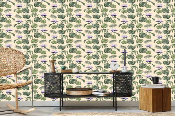 Behang Monstera Vertrekt - Afbeelding 5