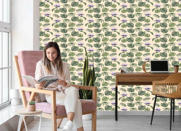 Behang Monstera Vertrekt - Afbeelding 7