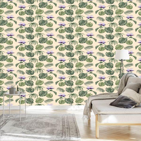 Behang Monstera Vertrekt - Afbeelding 3
