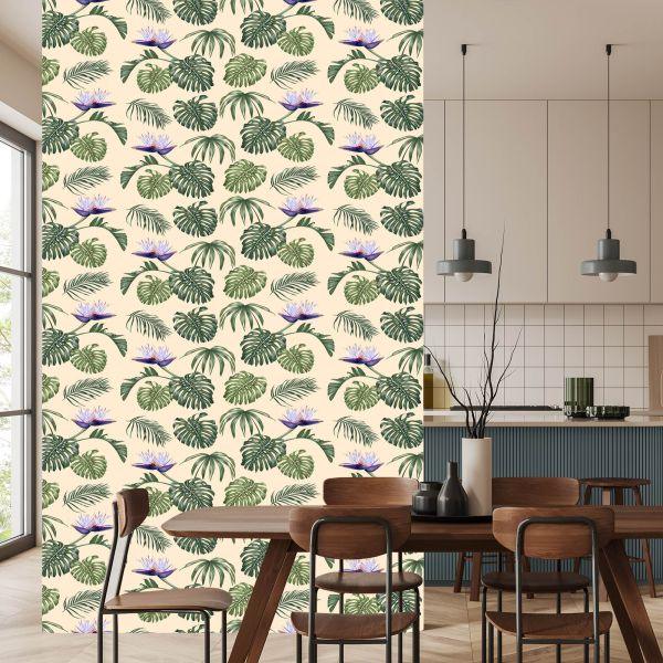 Behang Monstera Vertrekt - Afbeelding 4