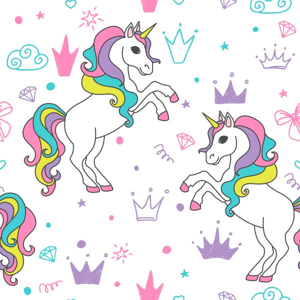 Wallpaper Fir Kanner - Faarweg Unicorns - Bild 2