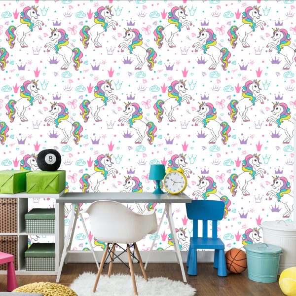 Wallpaper Fir Kanner - Faarweg Unicorns - Bild 4