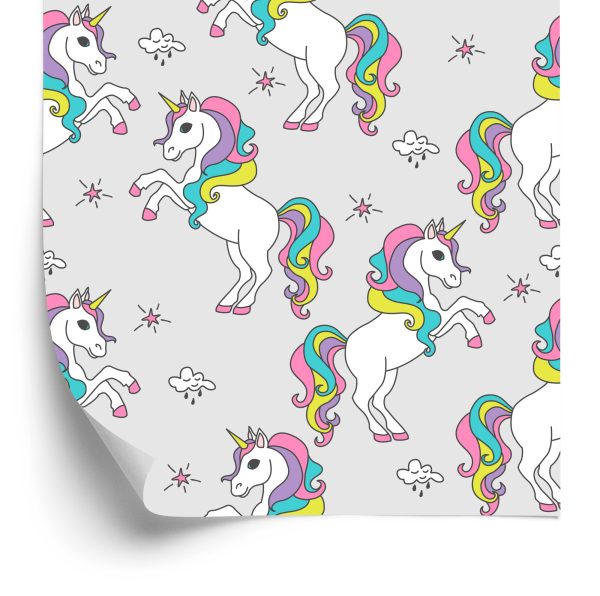 Behang Voor Kinderen - Regenboogeenhoorns