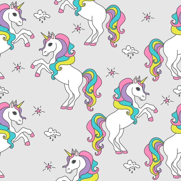 Behang Voor Kinderen - Regenboogeenhoorns - Afbeelding 2