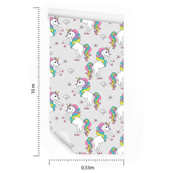Behang Voor Kinderen - Regenboogeenhoorns - Afbeelding 8