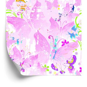 Behang Vlinders, Bloemen, Planten Voor De Babykamer