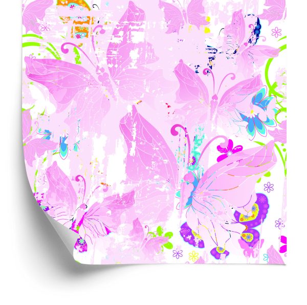 Behang Vlinders, Bloemen, Planten Voor De Babykamer