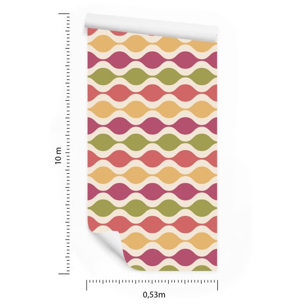 Behang Retro Stijl Golven - Afbeelding 8