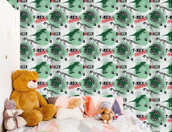 Behang Voor Kinderen, Dinosaurussen, Dieren - Afbeelding 6