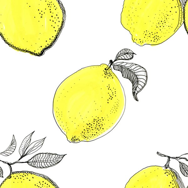 Behang Citroenfruitbladeren Voor In De Keuken - Afbeelding 2