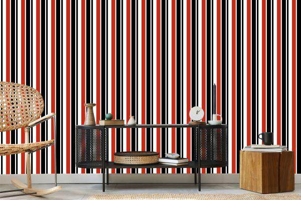 Behang Klassieke Verticale Strepen Voor Het Salon Office - Afbeelding 5