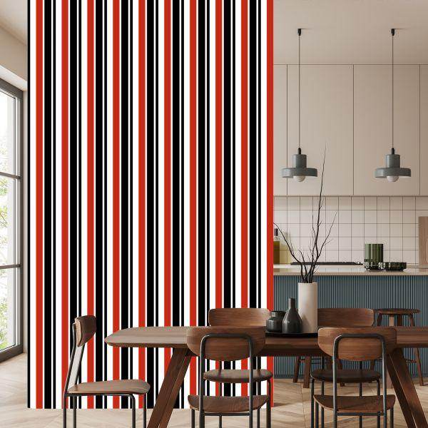 Behang Klassieke Verticale Strepen Voor Het Salon Office - Afbeelding 4
