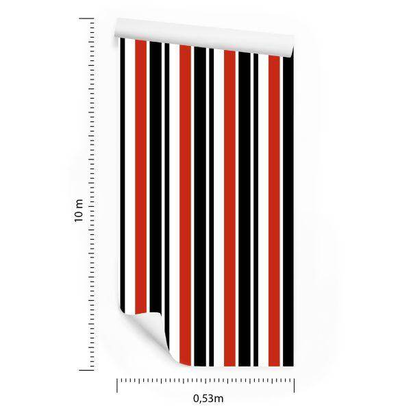 Behang Klassieke Verticale Strepen Voor Het Salon Office - Afbeelding 8