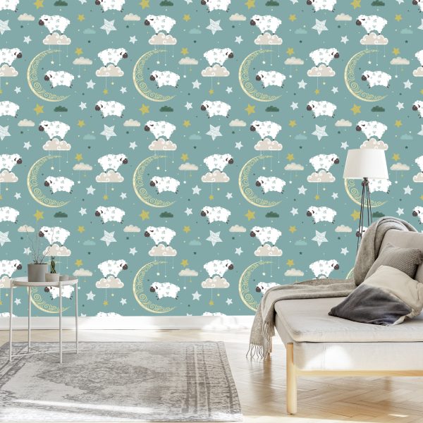 Behang Schapen En Manen - Afbeelding 3