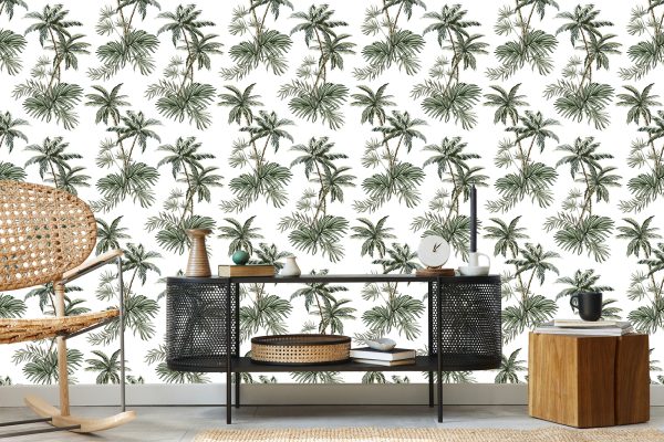 Behang Palmbomen Planten Jeugdkamer - Afbeelding 5