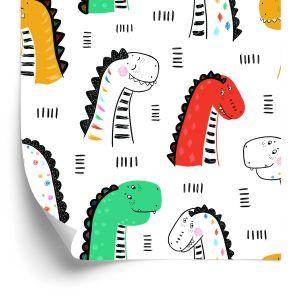 Behang Kleurrijke Dinosaurussen