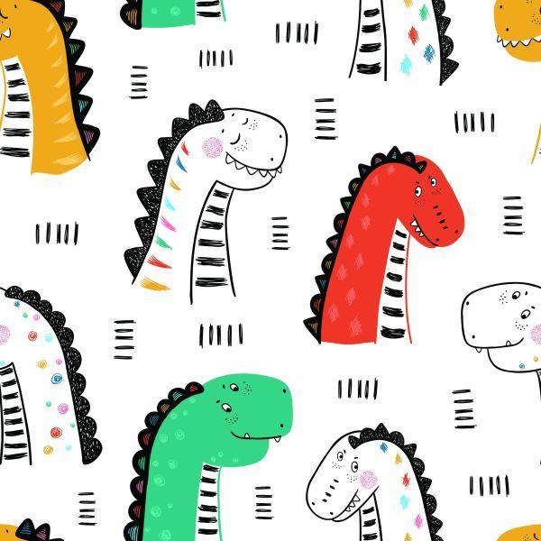 Behang Kleurrijke Dinosaurussen - Afbeelding 2