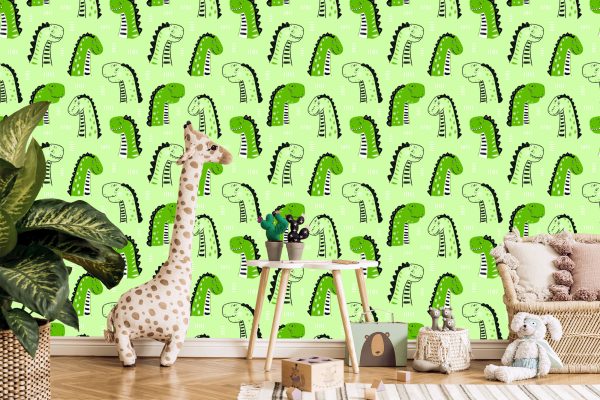 Behang Voor Kinderen In De Natuur Natuur Dinosaurussen - Afbeelding 5