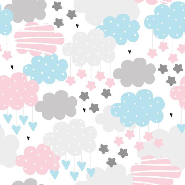 Behang Wolken In Stippen - Afbeelding 2